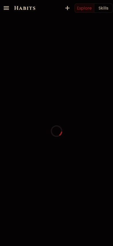 Fit Horizon habits page with streak and heatmap context